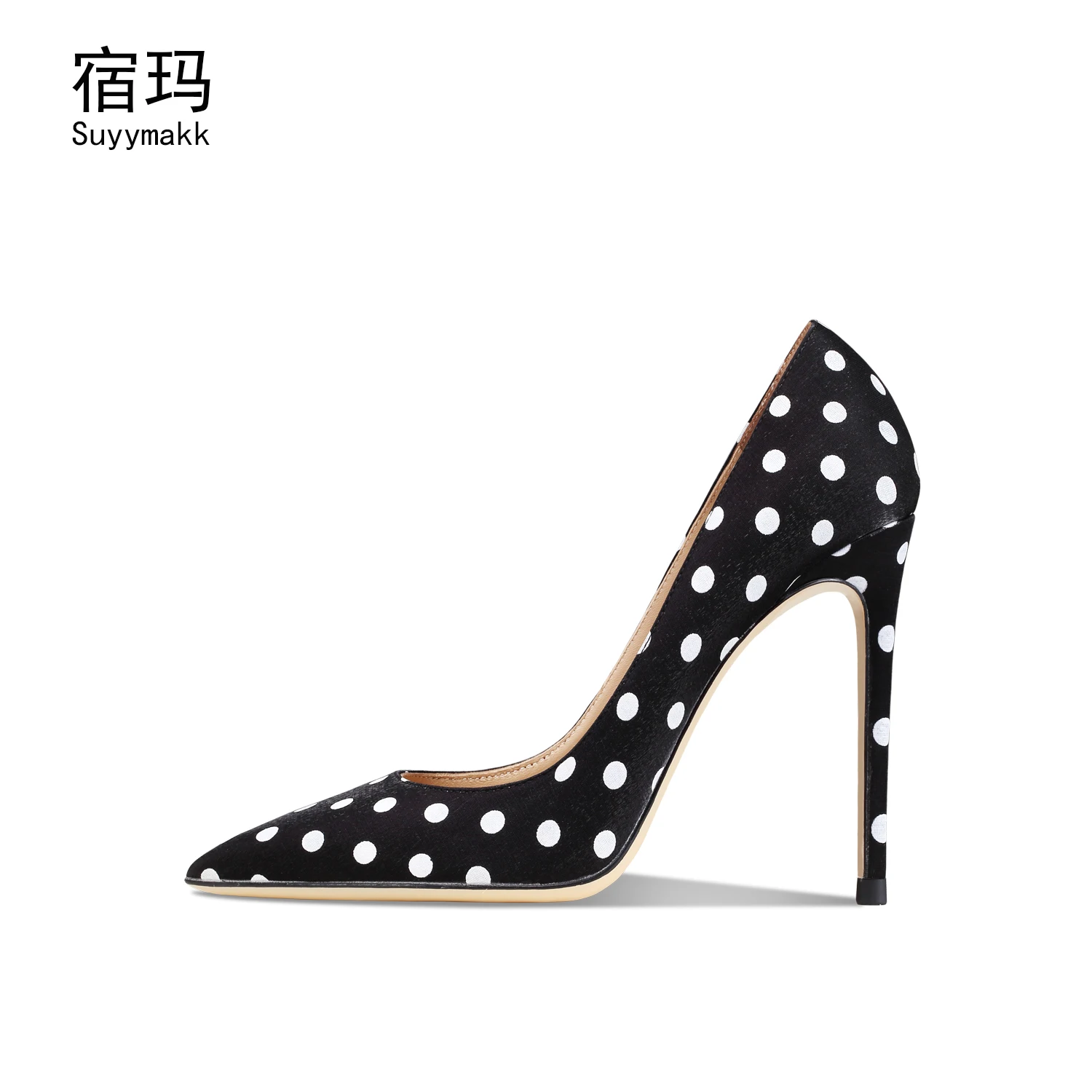 Heels for women shoes woman 2024 trend New Spring Pointed Toe High Heels Shallow Fashion Black Silk Luxury Women\'s Pumps Dress