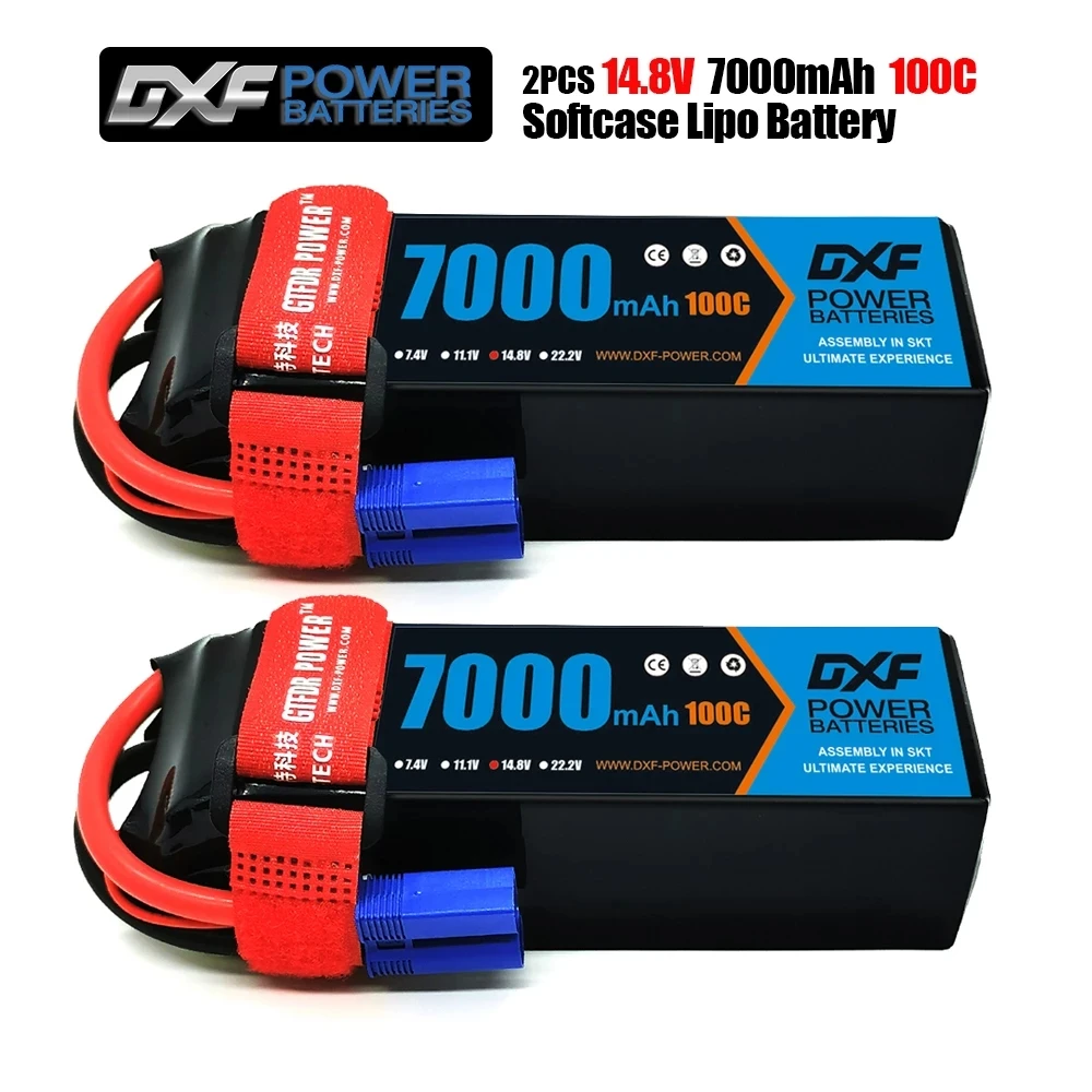 DXF Lipo Battery 2S 3S 4S 7.4V 11.1V 14.8V 7000mah 6750mah 6500mah 5200mah 8000mah XT60 Battery for RC Car Airplane Truck Buggy