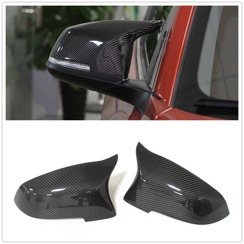 Carbon Fiber Mirror Cover For BMW 5 6 7 Series F10 F06 F12 F13 F01 F02 Clip On Car Rear View Cap Reverse Shell Case Replacement