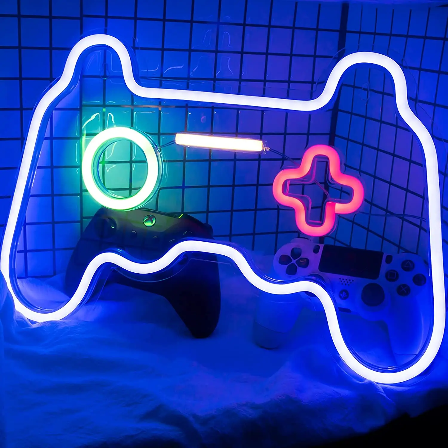 

Game Neon Sign Gamepad Shape Controller Neon Signs Gaming Wall Lights Decor for Game Room Gamer Console Neon Lights for Children