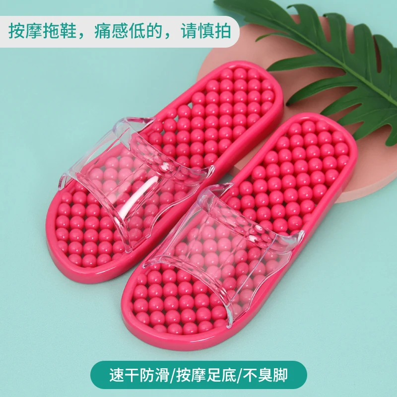 Massage Slippers Indoor Non-slip Slippers Unisex Solid Soft Bottom Couple Slippers Home Sandals Men Massage Poin