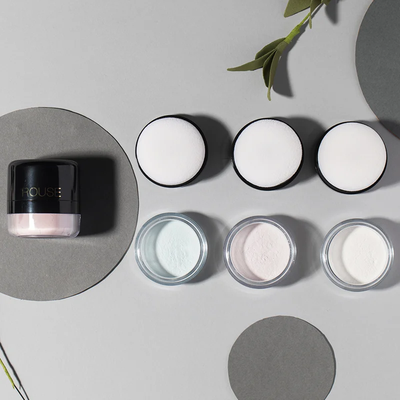 ILISYA-Polvo de ajuste suelto Rosa Suave, maquillaje brillante, acabado brillante, base de larga duración, Control de aceite, impermeable