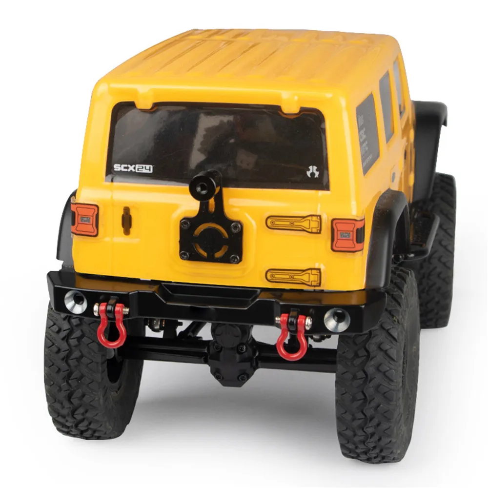 المصد المعدني الخلفي الحرس الخلفي مع حلقات D ل KYX RC نموذج سيارة محوري SCX24 JEEP RC ترقية أجزاء السيارة التبعي #5