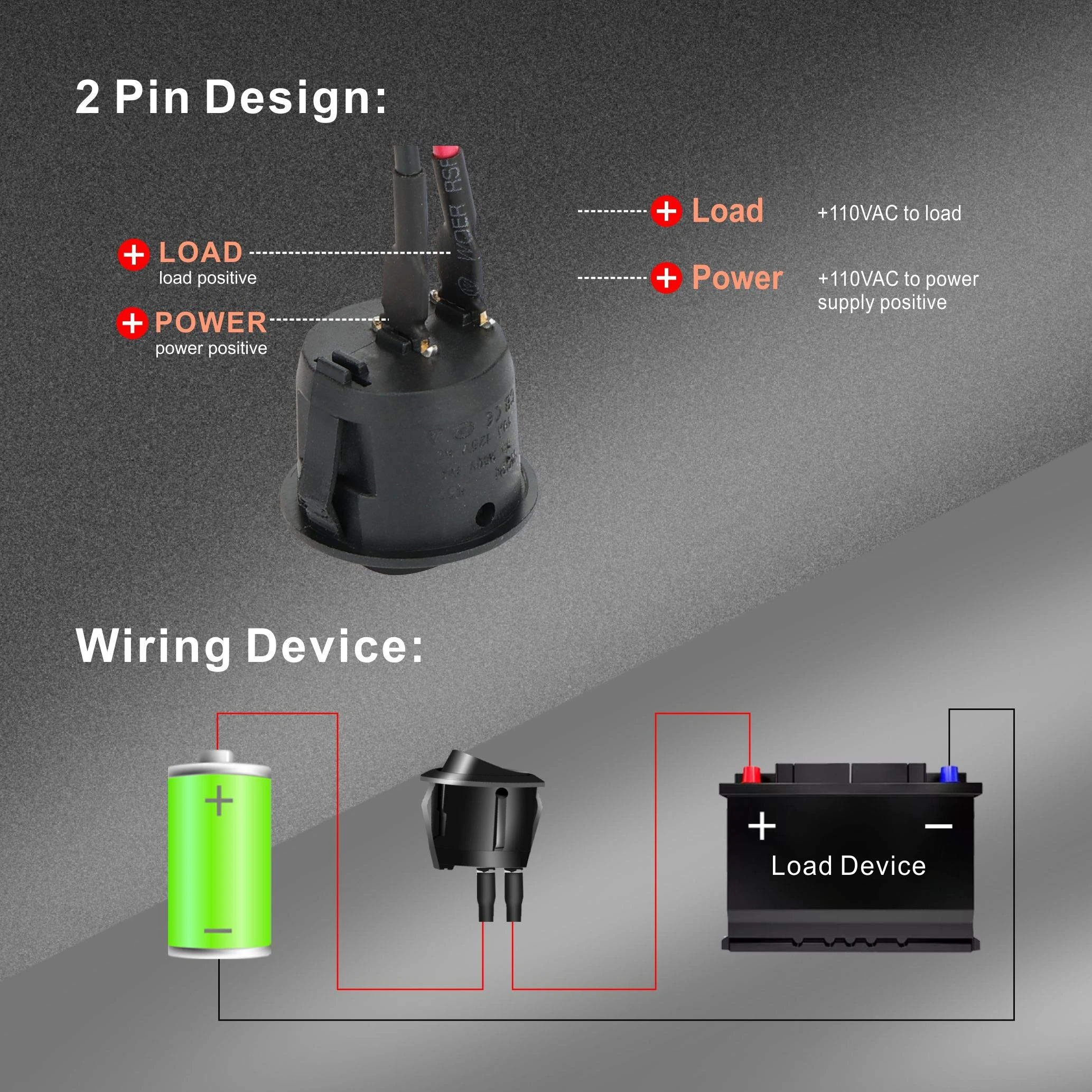 10Pcs Rocker Schalter AUF Off KCD1 Mini Runde Kippschalter SPST 2Pin Snap-in Design Auto Boot Automotive mit Drähte Pre-Wired