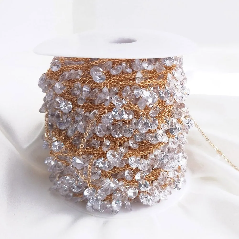 

Цепочка для браслета «сделай сам», Ювелирная фурнитура для изготовления ожерелья из циркония, ножной браслет с покрытием из 14-каратного золота, 50 см