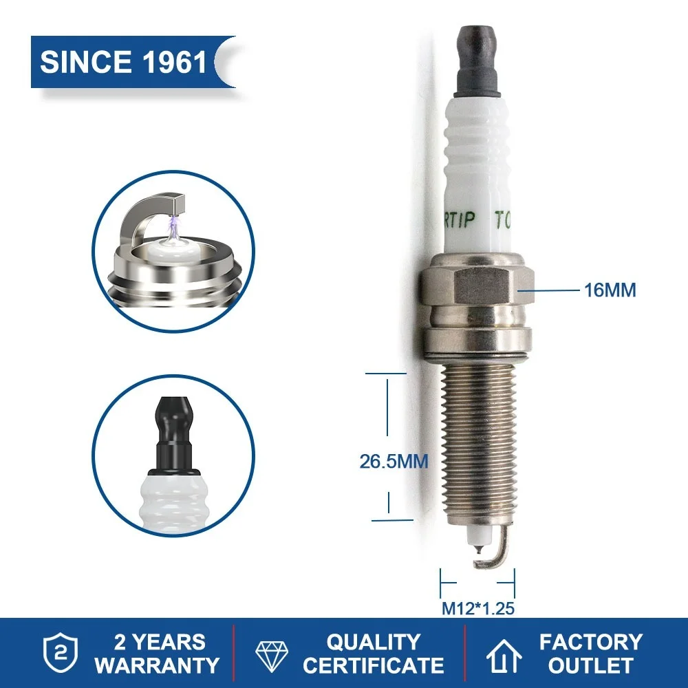 Denso VXUH20I Spark Plug Replacement Torch Brand Iridium Platinum Bujia LDK6RTIP Longer Life Time