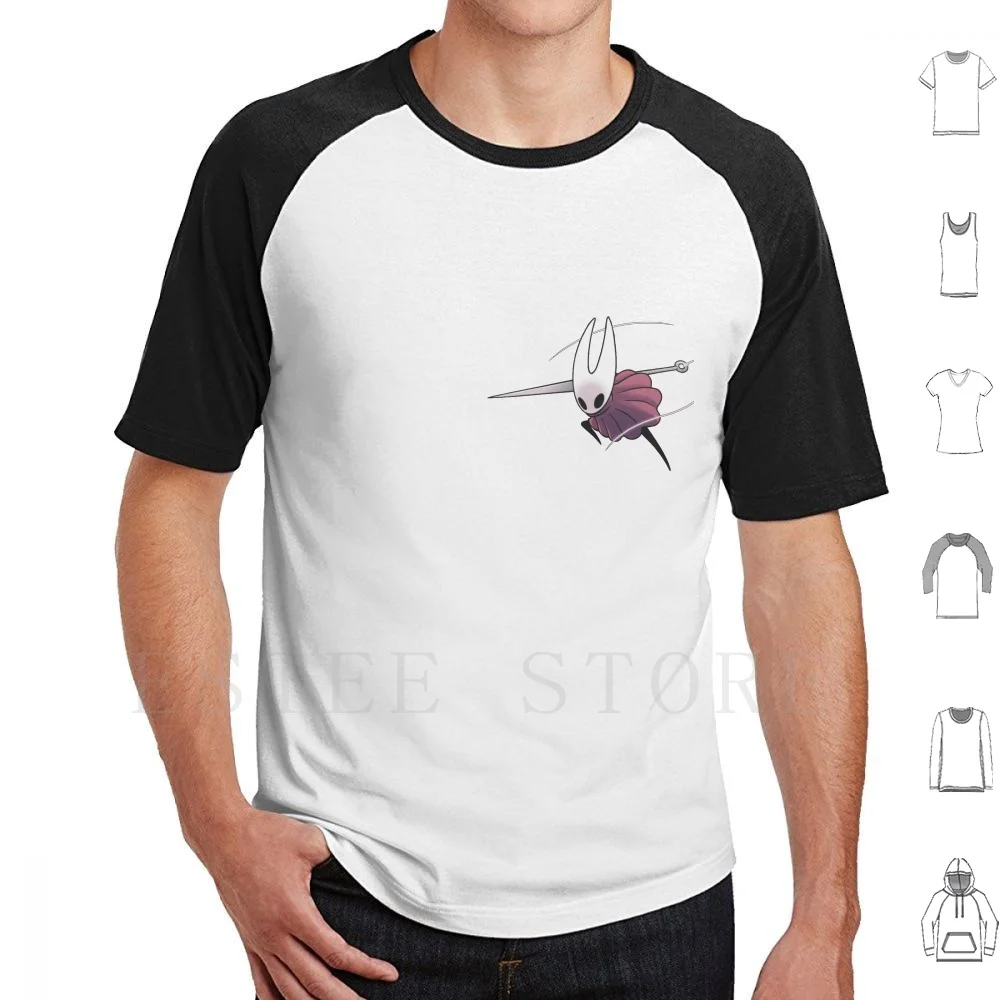 

Hollow Knight-Hornet Ready To Attack T Shirt DIY Big Size 100% Cotton Hollow Knight Hollow Knight Nail Sword Attack Abilities