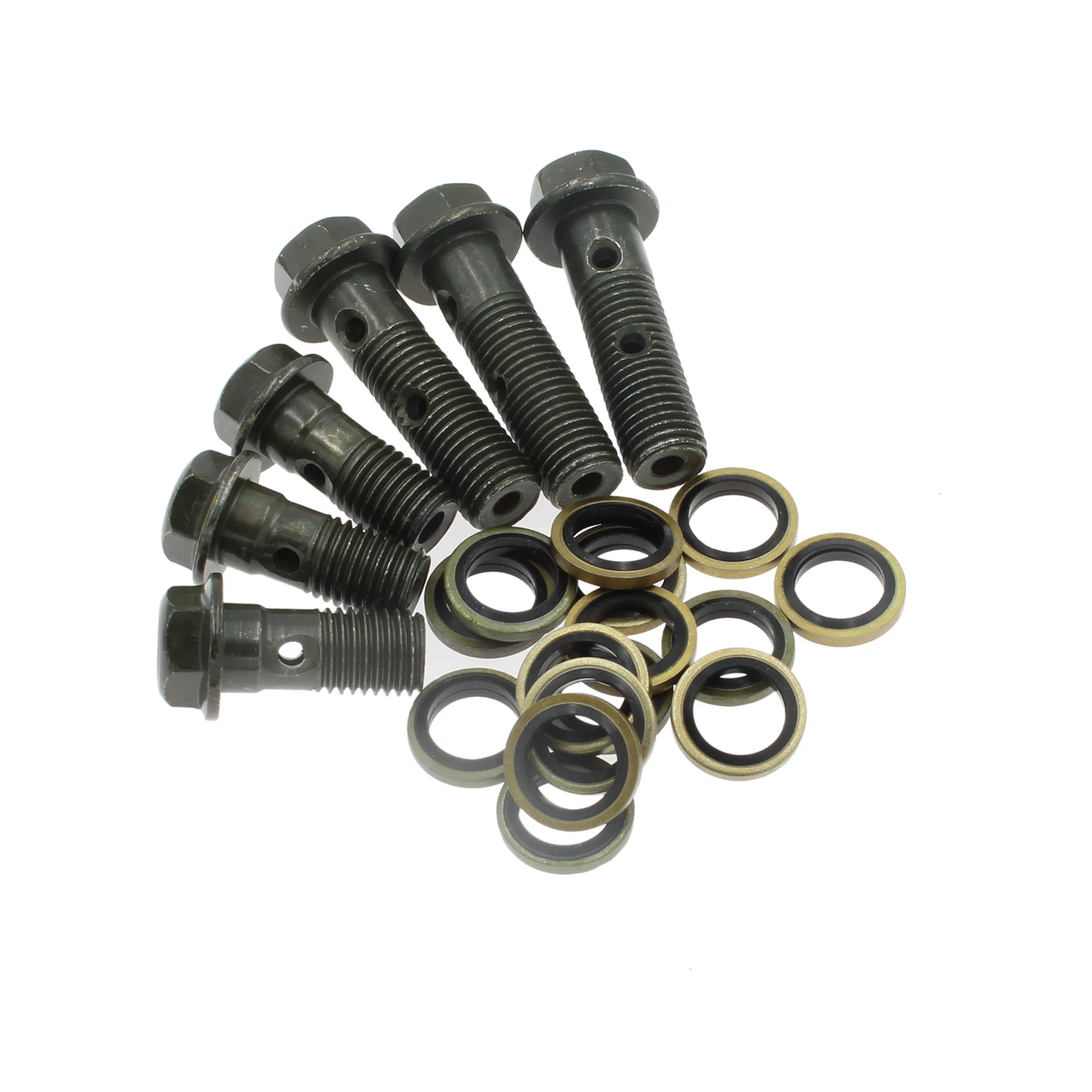 Universal M10x1.25 Brake Oil Pipe Banjo Bolt Hollow Screw With Gasket For Motorcycle Dirt  Bike ATV