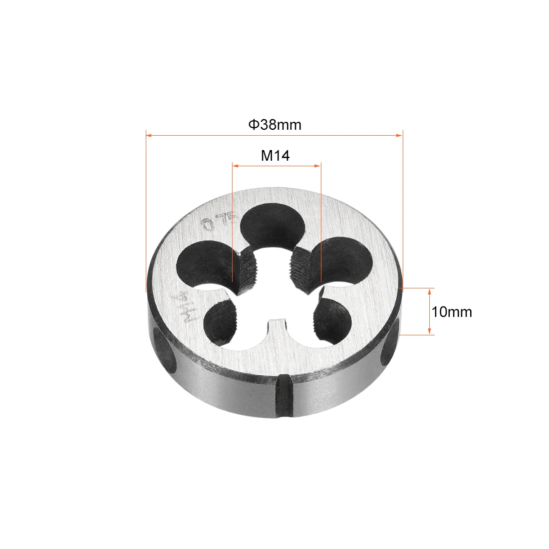 Uxcell M14 X 0.75 metryczne okrągłe matryce gwintowane matryce 38mm OD ze stali stopowej