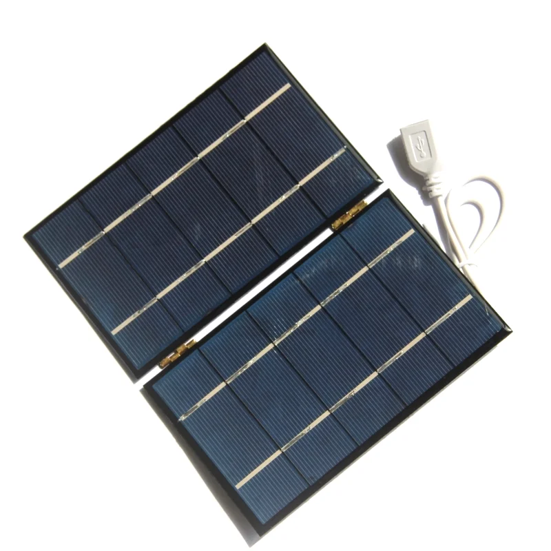 BUHESHUI 7W 5V Solar Panel Chargr Solar MobilePhone Charger For Power Bank /3.7V Battery  System Light Free Shipping