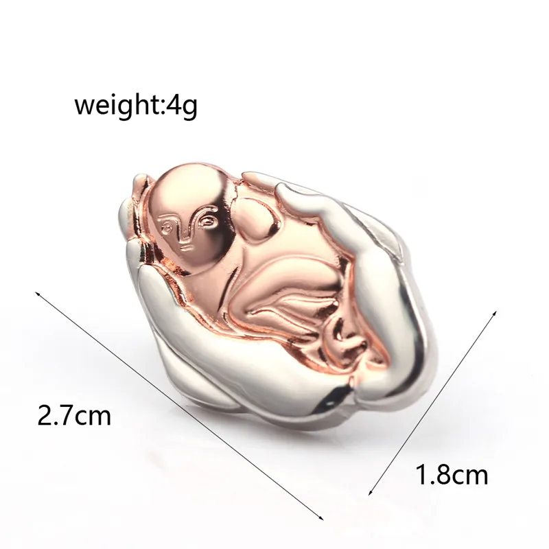 Unique Pregnancy Shape Brooch Little Baby Pins Jewelry Gifts for Doctor Nurse Medical Lapel Pin The Best Gift for Mother