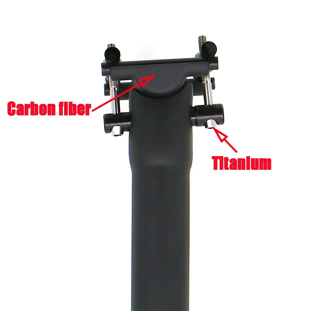 ELITA ONE-tija de sillín de fibra de carbono para bicicleta de montaña y carretera, poste de asiento de 31,6/27,2/30,9mm, UD mate, ligero, 135g,