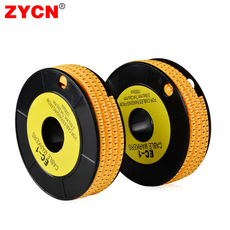 1 rolle Kabel Marker Anzahl Rohr EC 0.75/1/2.5/4/6 platz Mark Draht Label Rohr Zeichen Plus Minus Netzwerk Linie Hülse Gleitschutz PVC – Detail 1