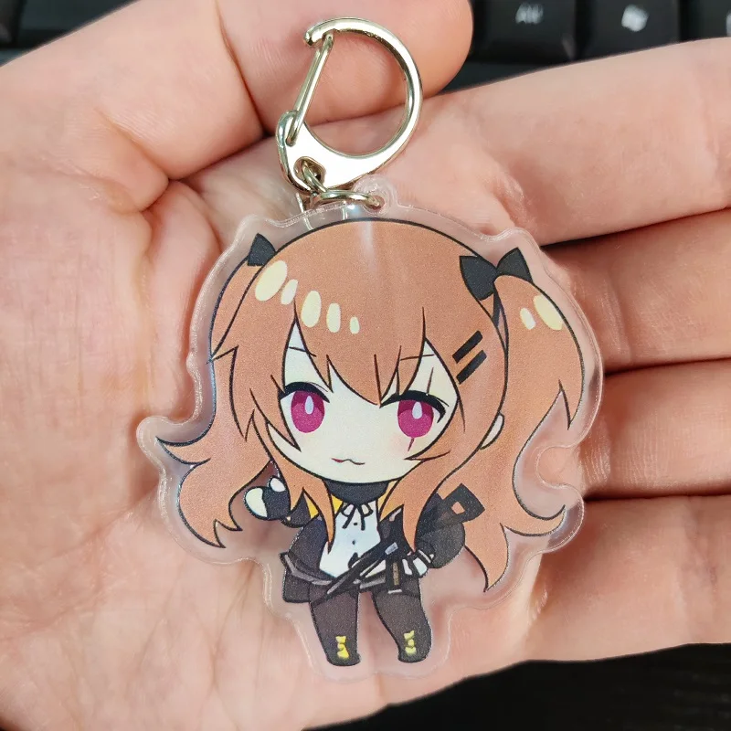 Girls Frontline Game Character New Anime Key Chains Toys Double-Sided Acrylic Key Rings Cute Pendant Decor Xmas Gift Hot Sale