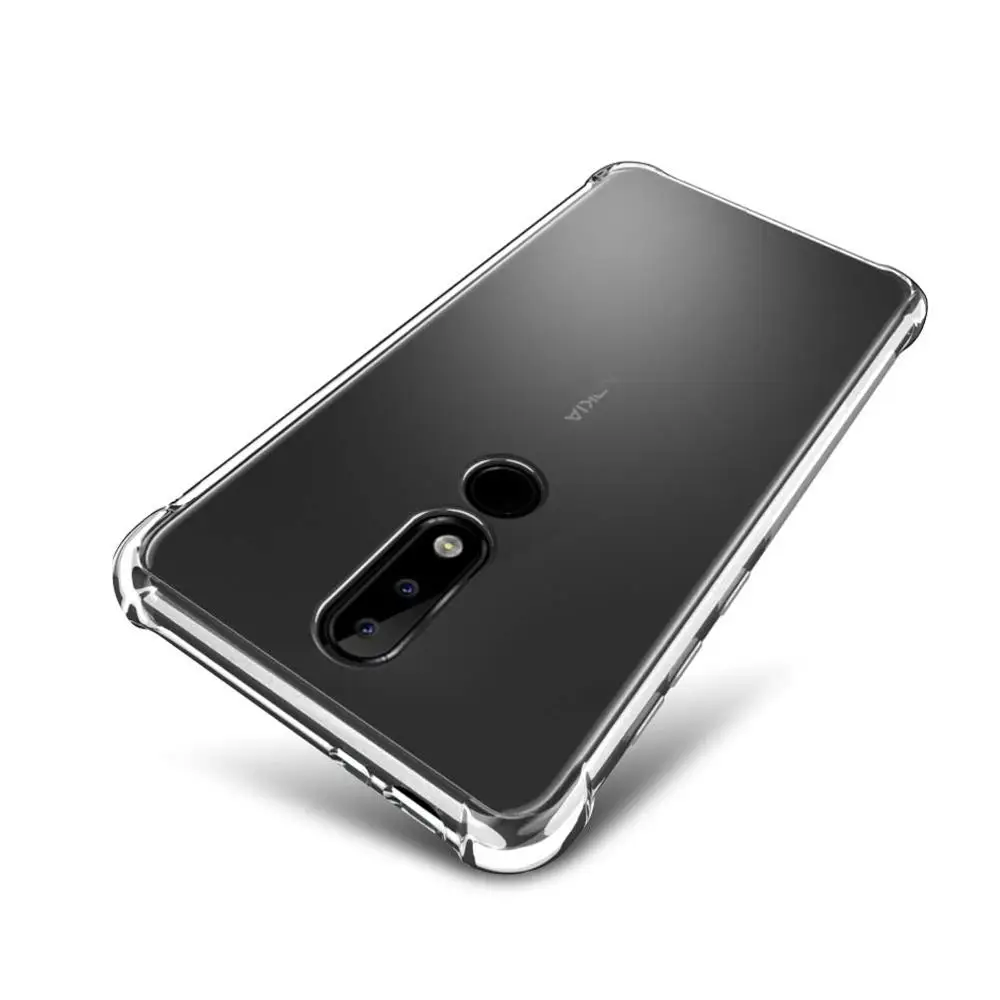 Clear Rubber Case For Nokia 5.1 Plus  Shock Proof  Soft Cover For Nokia 3.1 Plus Silicone Bumper Case on Nokia 6.1 7.1 Plus 8.1