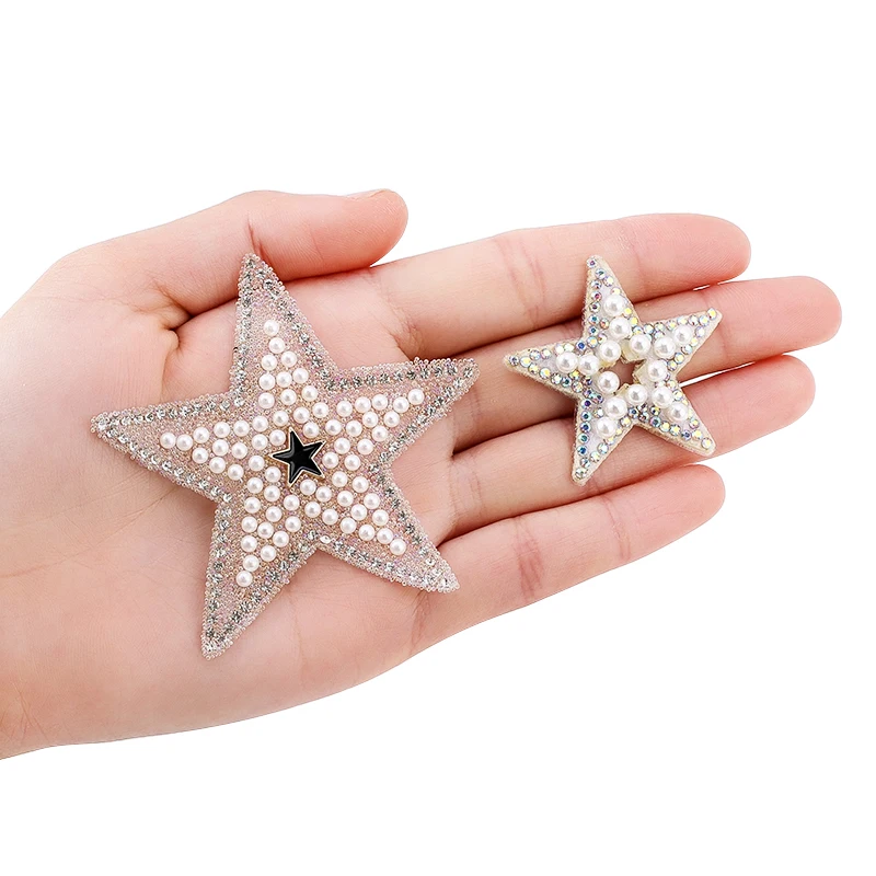 Multi-style Patch Sparkling Rhinestone Star Tassel Pattern Hotfix Cloth Patches Sequins For Clothing Appliques Iron-on Sticker