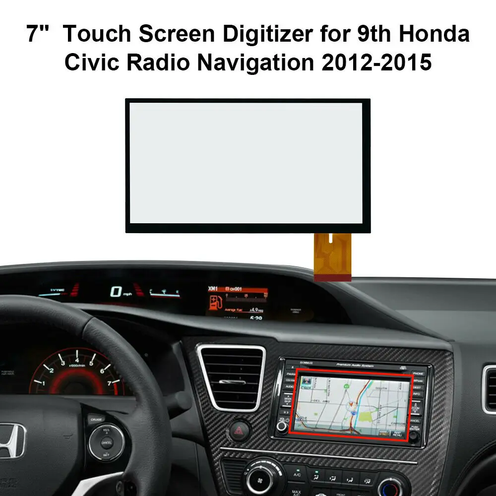 

7" Touch Screen Digitizer for 9th Honda Civic Radio Navigation 2012-2015