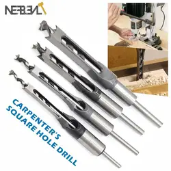 6-25mm Twist Square Hole Drill Bit s Saw coclea mortasa scalpello punta da trapano per legno Kit di strumenti per la lavorazione del legno fai da te mobili per intaglio del legno