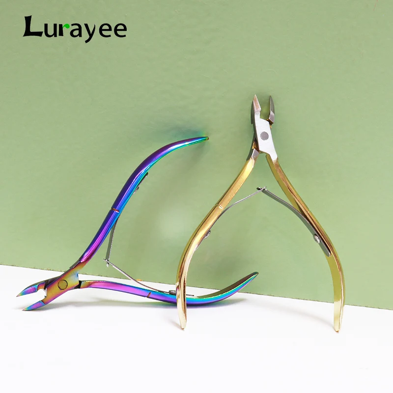 Lurayee Cuticle Cutter Nippers Trimmer Manicure Tools with D