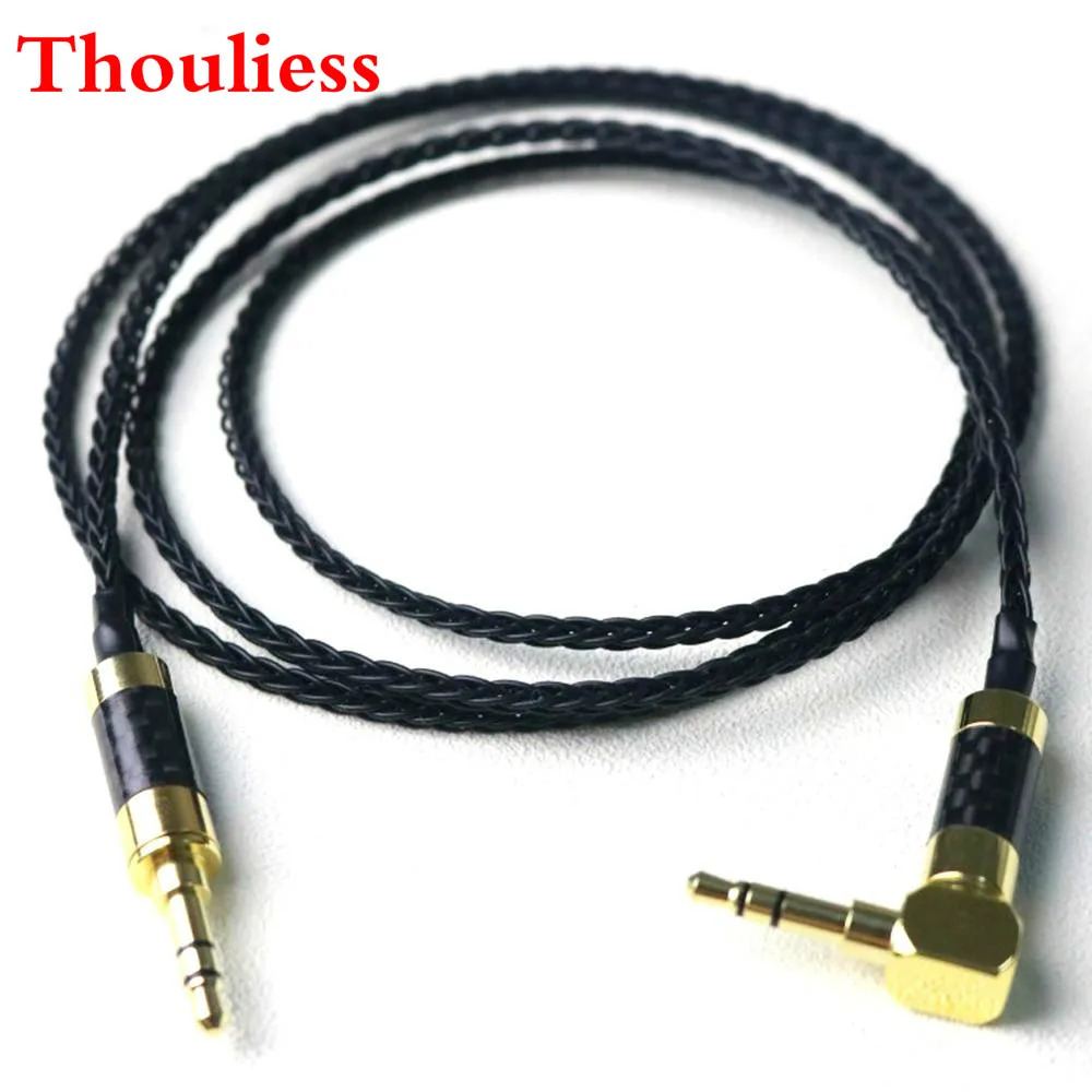 

Thouliess HIFI Carbon fiber 3.5mm Male to 3.5mm Male Stereo Silver Plated Audio Cable Car AUX Wire Jump Cable