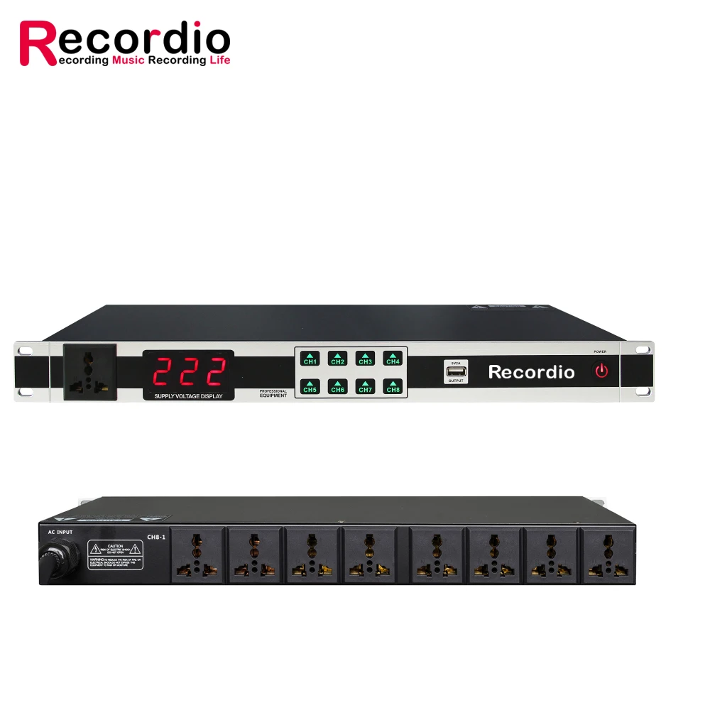 GAX-DB05 alimentatore Switching professionale 9/10 canali DJ sistema audio ininterrotto regolatore di sequenza di potenza Display a LED