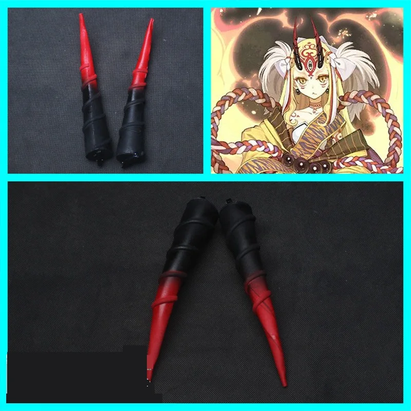 

Fate Grand Order FGO Berserker Ibaraki Douji Horns Cosplay Costume Headwear Horns Halloween Cosplay Prop