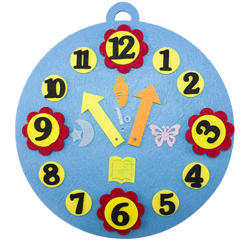 1 Set Number Handmade Felt Crafts DIY Craft for Kids Early Education Toys Textbook Parent-child Interactive Brain Training Felt
