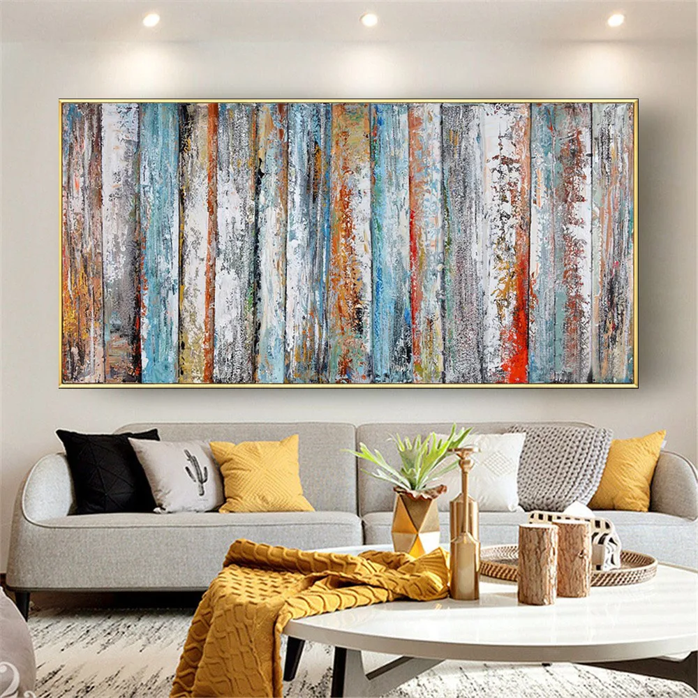 

100% Hand-Painted Oil Painting Abstract Woods Landscape Canvas Painting Frameless Wall Art Living Room Home Decoration Supplies