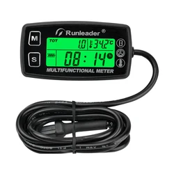 Digitaler Drehzahl messer Motorrad zähler induktiv rücksetzbar Tach Hour Meter Thermometer Temperatur messer für Boote Gasmotor Marine ATV