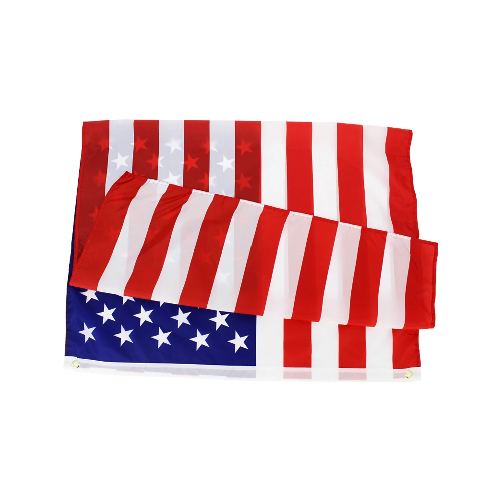 FLAGHUB 60X90 90X150cm Us Flag High Quality Double Sided Printed Polyester American Grommets USA Flag