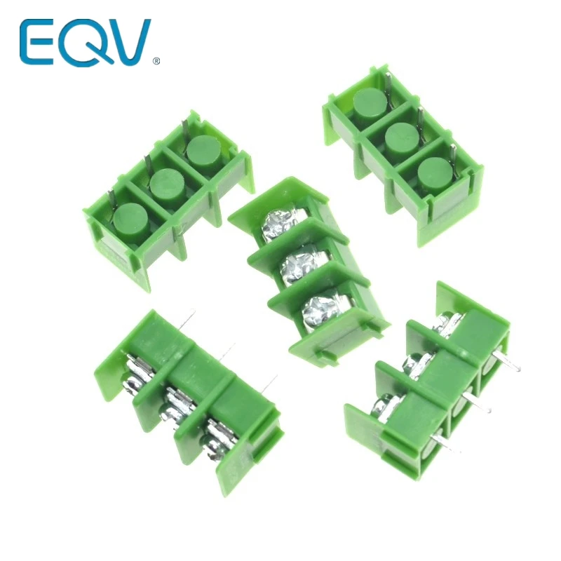20PCS/LOT KF7.62-3P 7.62mm pitch pcb screw block Splice connector terminal KF7.62 3Pin Green ROHS Can be connected
