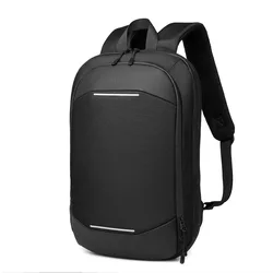 Mochila De sección delgada para ordenador portátil Unisex, bolsa de negocios Simple de 14 pulgadas, ligera, informal, expandible, para estudiantes escolares, caliente