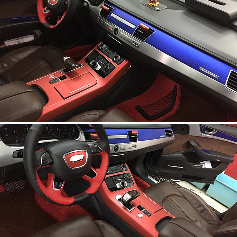 For Audi A8 D4 2011-2017 Self Adhesive Car Stickers 3D 5D Carbon Fiber Vinyl Car stickers and Decals Car Styling Accessories