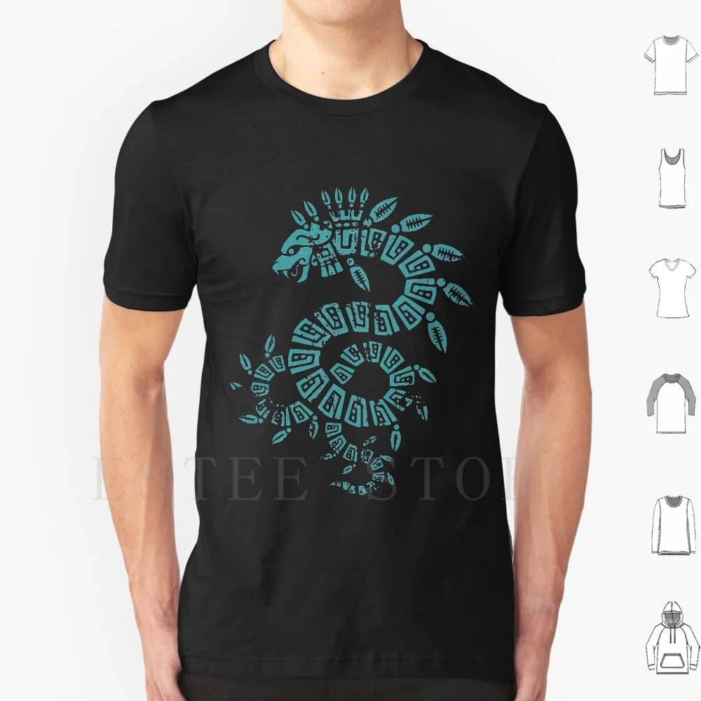 Quetzalcoatl Camiseta estampada de algodón Quetzalcoatl azteca maya México mexicano Latino Latina América Latina Latino América Latina