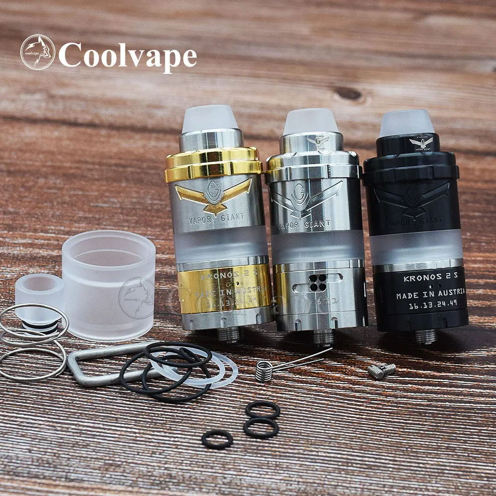 

Coolvape Vapor Giant Kronos 2 S rta 4 мл 23 мм перестраиваемый регулируемый поток воздуха MTL или DL испаритель с верхним заполнением vs THC Tauren Max RDTA