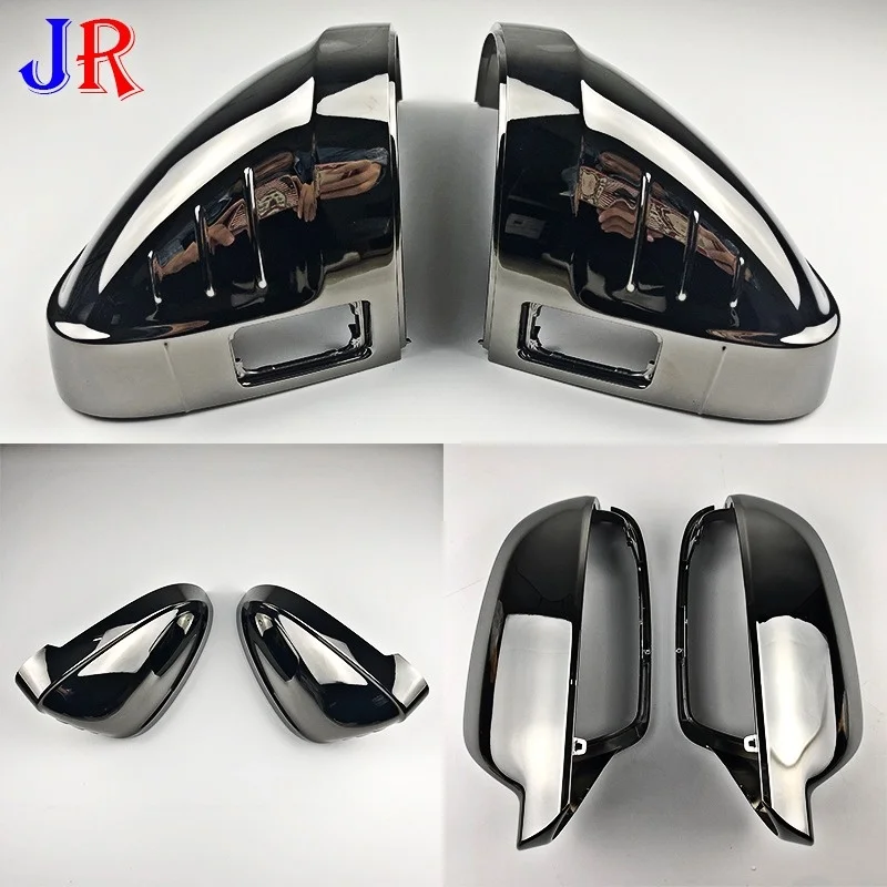 

For Audi A6 C7 A3 8V A4 B8.5 B9 Tungsten steel black Side Mirror Cover Side Case Door Wing Cap Protect your beloved car