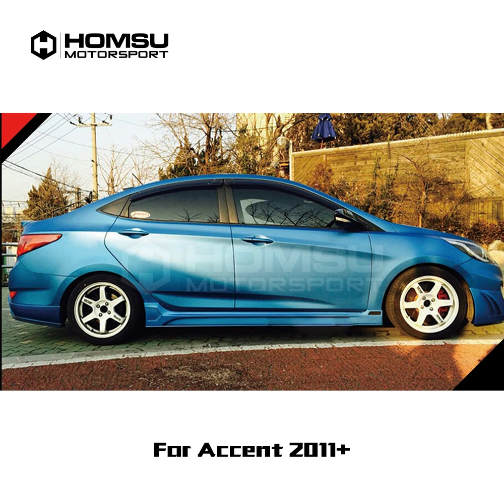 MR Style FRP Material Wide Body Kits Front Rear lip Spoiler for hyundai accent 2011+ to  Body Kit car bumper protector