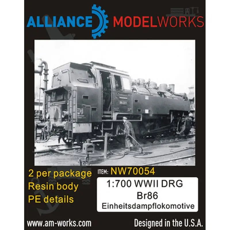 

AM-WORKS NW70054 1/700 WWII German DRG Br86 Einheitsdampflokomotive - Upgrade Detail Set