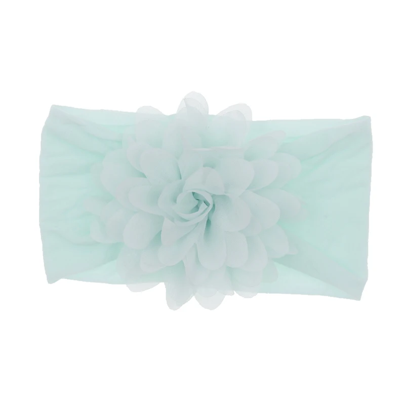 Nonly headband para bebê e menina, chiffon flor headbands com arco, acessórios de cabelo recém-nascido