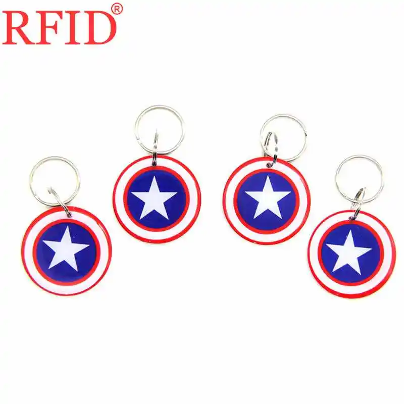 ID 125khz EM4305 EM4205 Writable Rewrite Keyfob Key Tags RFID Card Waterproof Token Tag Badge Keychain Access Control Card 1pcs