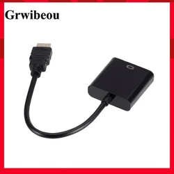 Grwibeou-convertidor de Cable HDMI a VGA macho a VGA, adaptador analógico Digital para tableta, portátil, PC y TV, HD 1080P