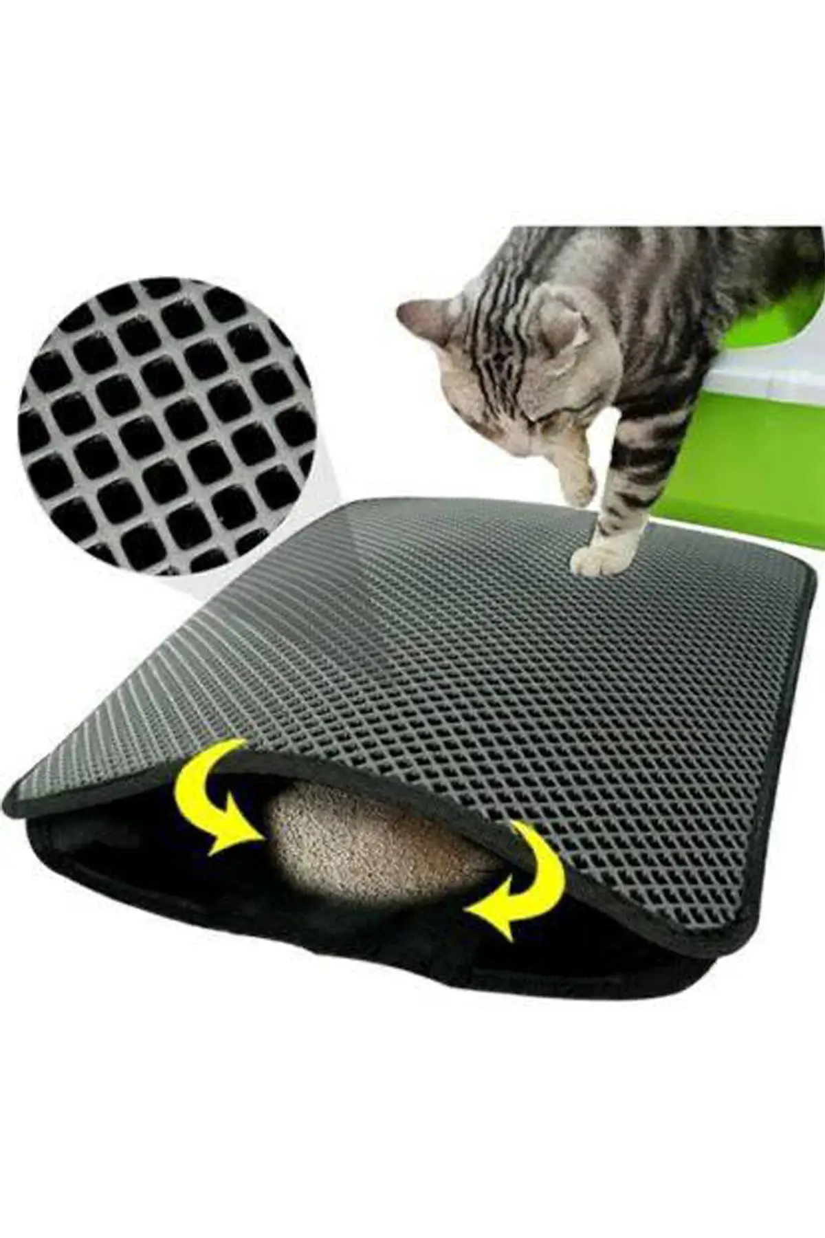 Cat Litter Mat Double Layer Washable Pet Material 2 Layer Cat Accessory