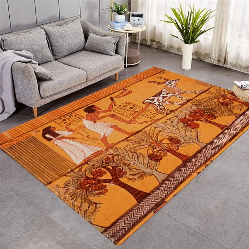 Ancient Egypt Carpet for Living Room Large Area Rug Bedroom 3D Printed Floor Mat Doormat Entrance Mat Alfombra Tapis Tapete