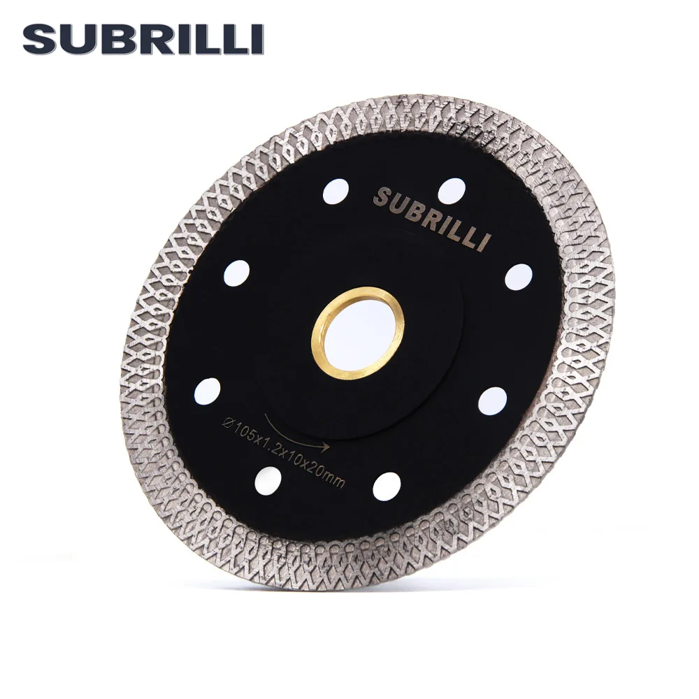 SUBRILLI 4" Super Thin Diamond Saw Blade Hot Pressed Sintered Cutting Wheel Ceramic Tile Porcelain Granite Circular Saw Blade