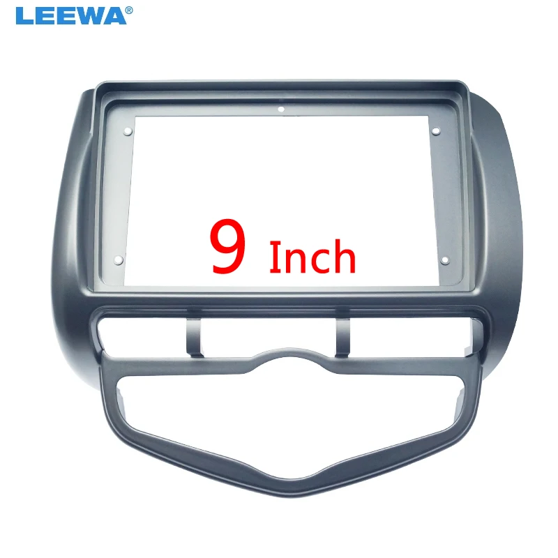 

LEEWA Car 2Din Stereo Audio Fascia Frame Adapter For Honda Fit (RHD) 9" DVD Panel Bezel Frame Installation Trim Kit #CA6330