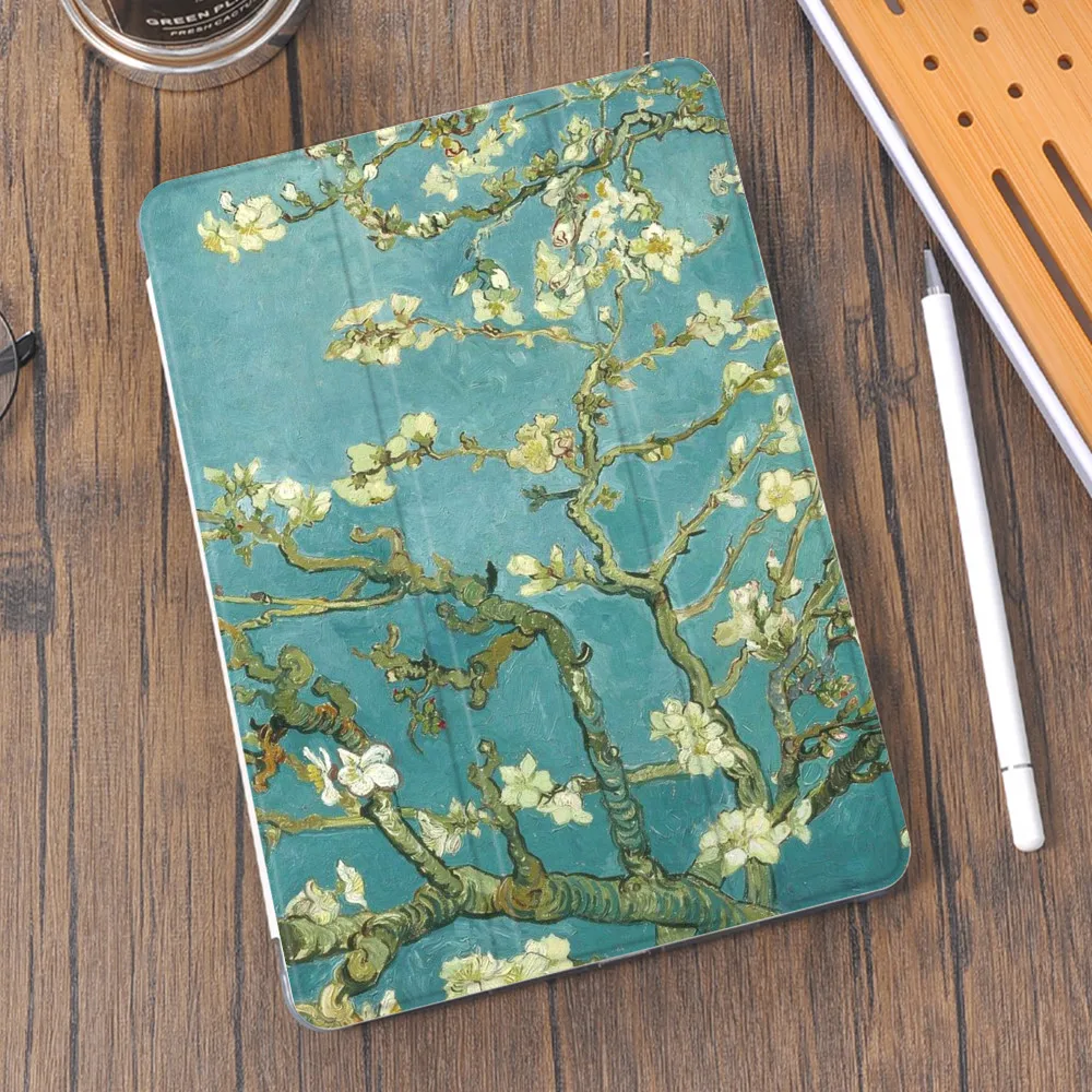 Vintage Oil Painting for iPad Mini 5 Case Air 4 Pencil Holder 10.2 8th 2020 7th 12.9 Pro 11 Funda Silicone For 10.5 Air 1 2 3