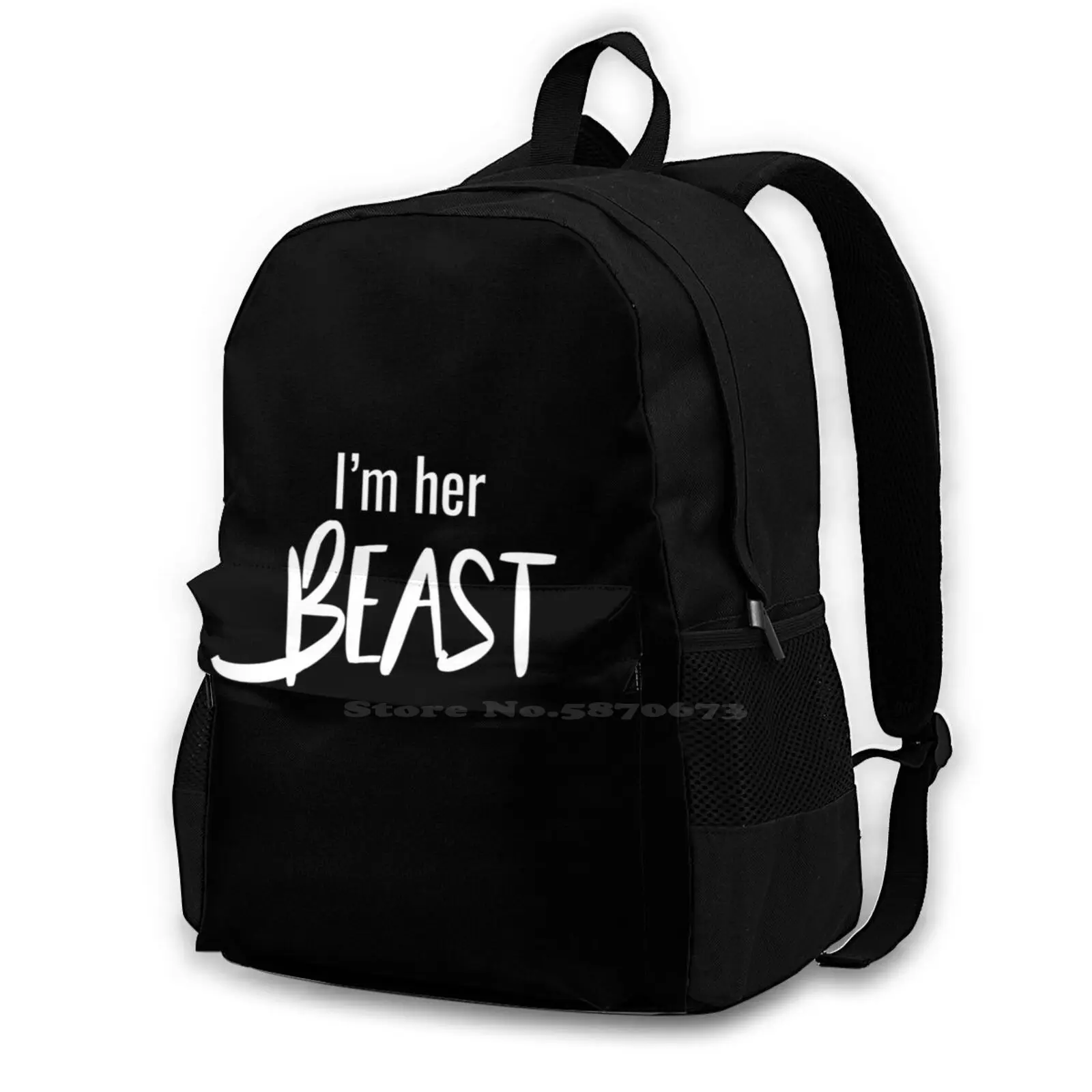 

Рюкзак I'M Her Beast Art Design Bag для мужчин, женщин, девочек-подростков Im His Beauty Beauty And He Is My Beast Movie Belle