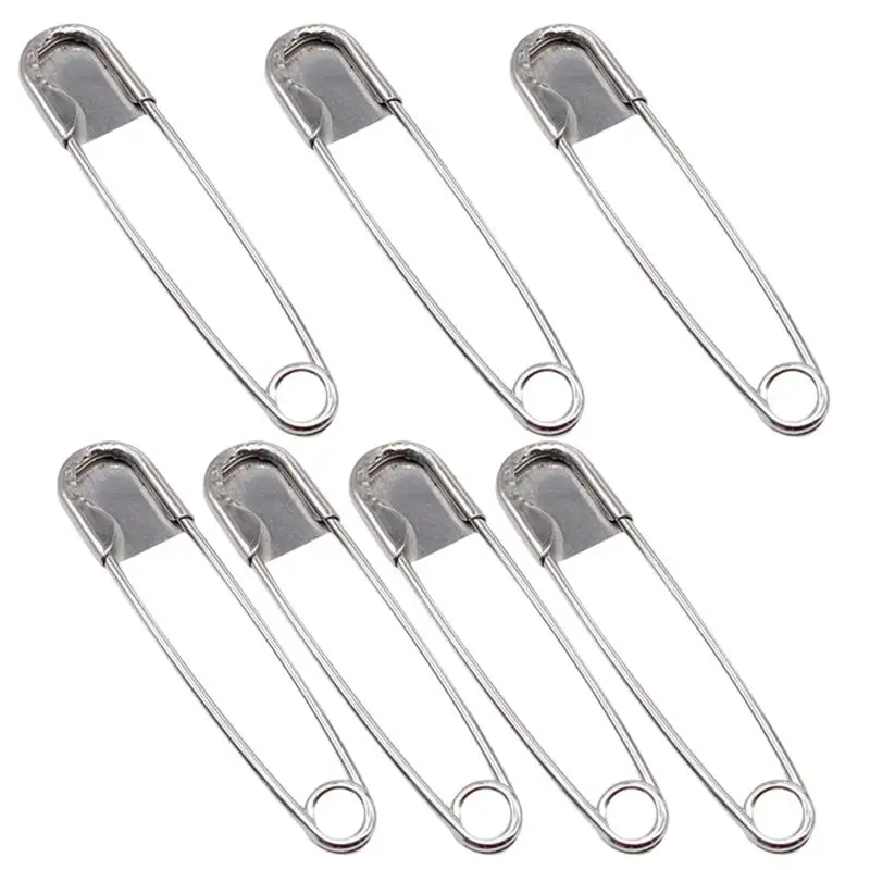 7pcs Safety Pins Extra Large Pins Stainless Steel Clasp for Scarf Blankets Skirts Kilts Knitted Fabric Crafts DIY Sewing Tools