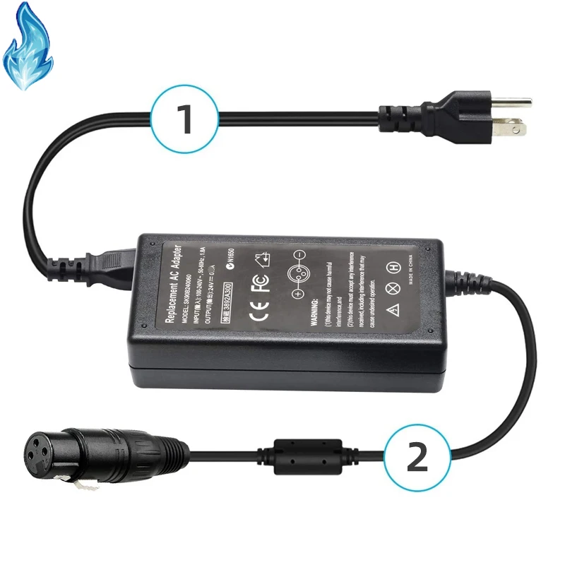 24V 9A Adapter to 3-pin XLR Female Connector 3-pin XLR Cable is Suitable for 24V 9A Camera Adapter