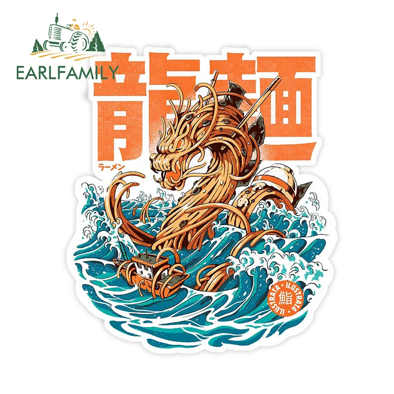 

EARLFAMILY 13 см x 11,5 см большой рамен Дракон Off Kanagawa Автомобильная наклейка Японская еда наклейка JDM заднее ветровое стекло багажник украшение